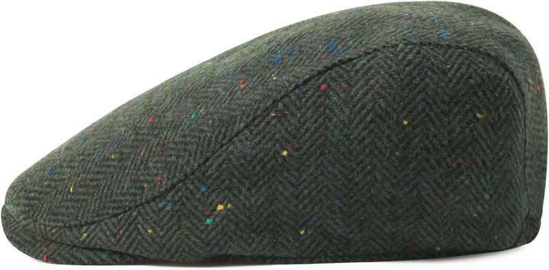 FEINION Men Wool Blend Flat Cap Tweed Newsboy Ivy Hat - Image 2
